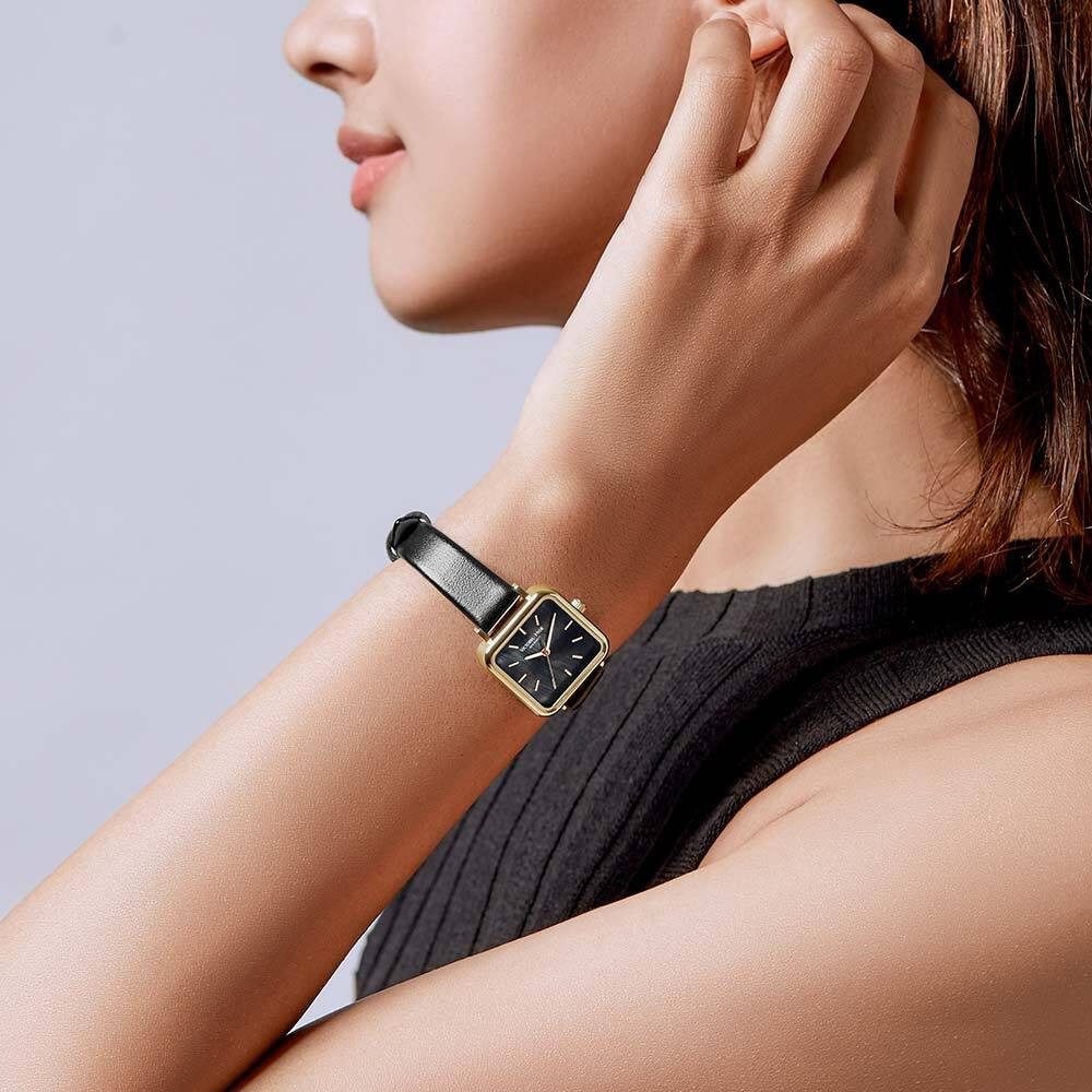Victoria Hyde Quarzuhr Quarzuhr, Armbanduhr, Damenuhr, Lederimitat-Armband, Edelstahlarmband Mesh-Armband Quadratisch, (1-tlg., Kein Set)