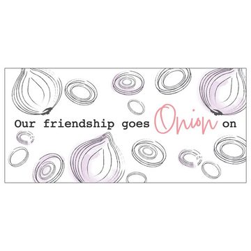 United Labels® Tasse Karma Tasse - Our friendship goes Onion on Kaffeetasse Weiß, Keramik