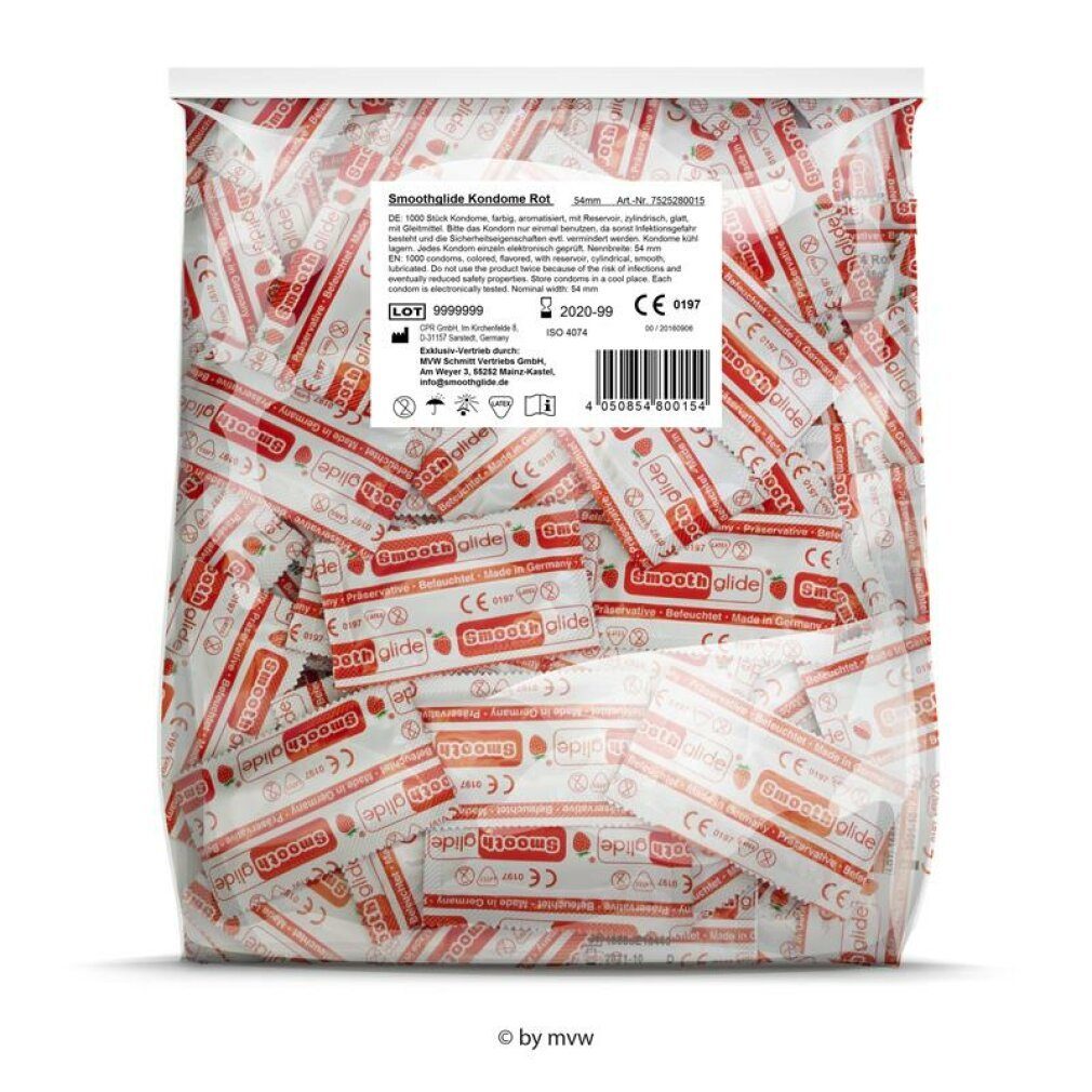 Smoothglide Kondome »Smoothglide Kondome Rot 54mm 1000er NETTO« online  kaufen | OTTO