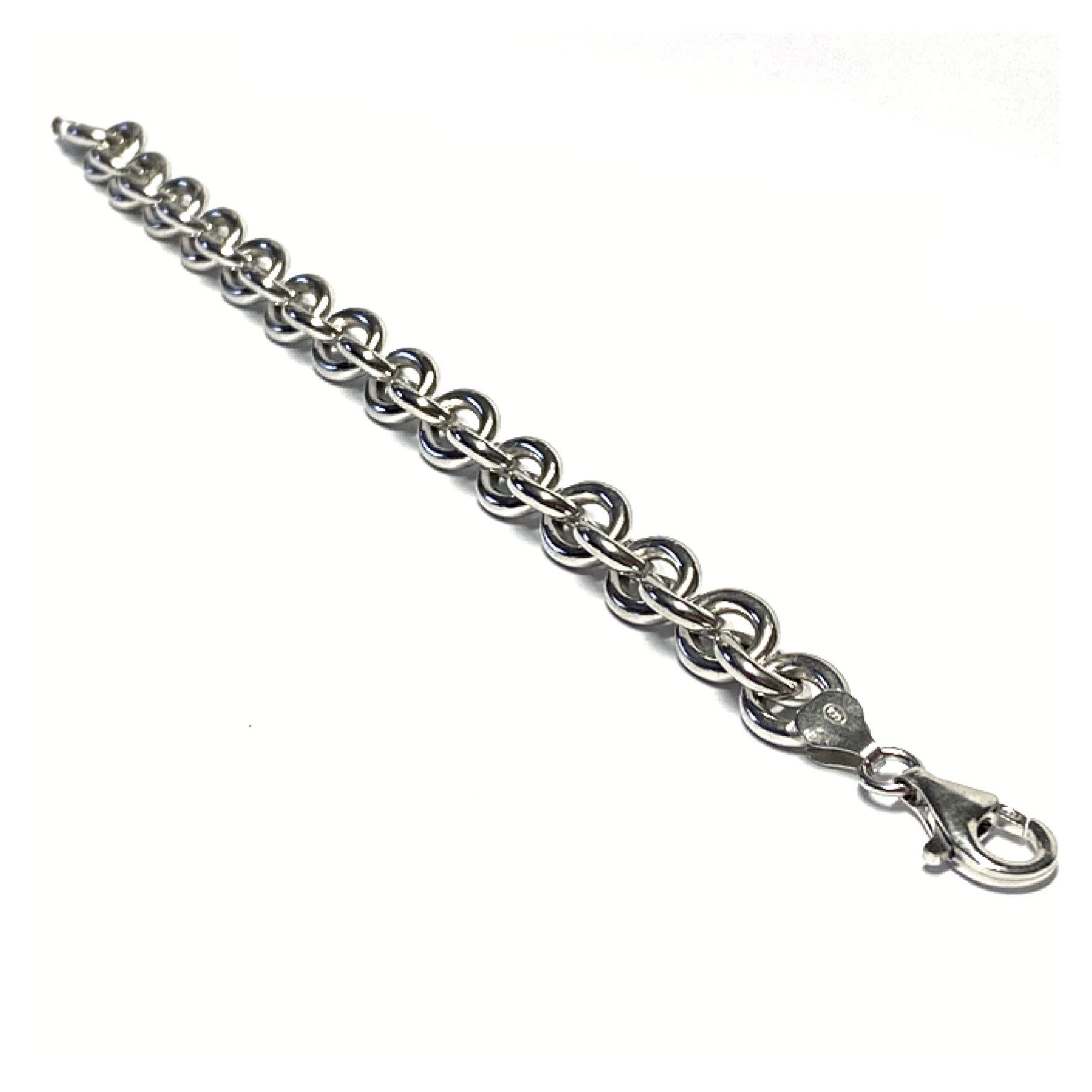 Edelschmiede925 Silberkette Armband 925/- Sterling Silber rhod massiv glanz schwer Rundanker 21cm