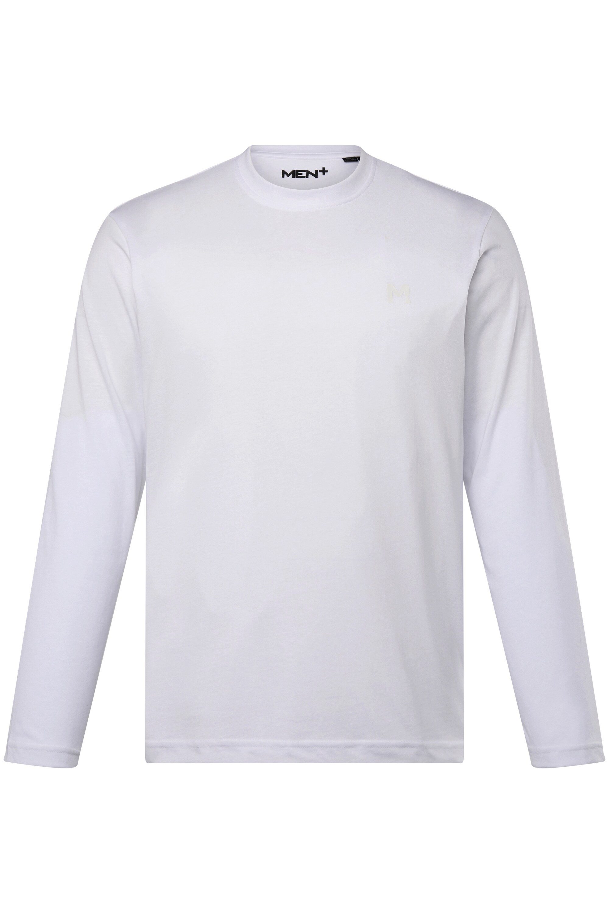 Men Plus T-Shirt Men+ Langarmshirt Basic Rundhals bis 8 XL günstig online kaufen