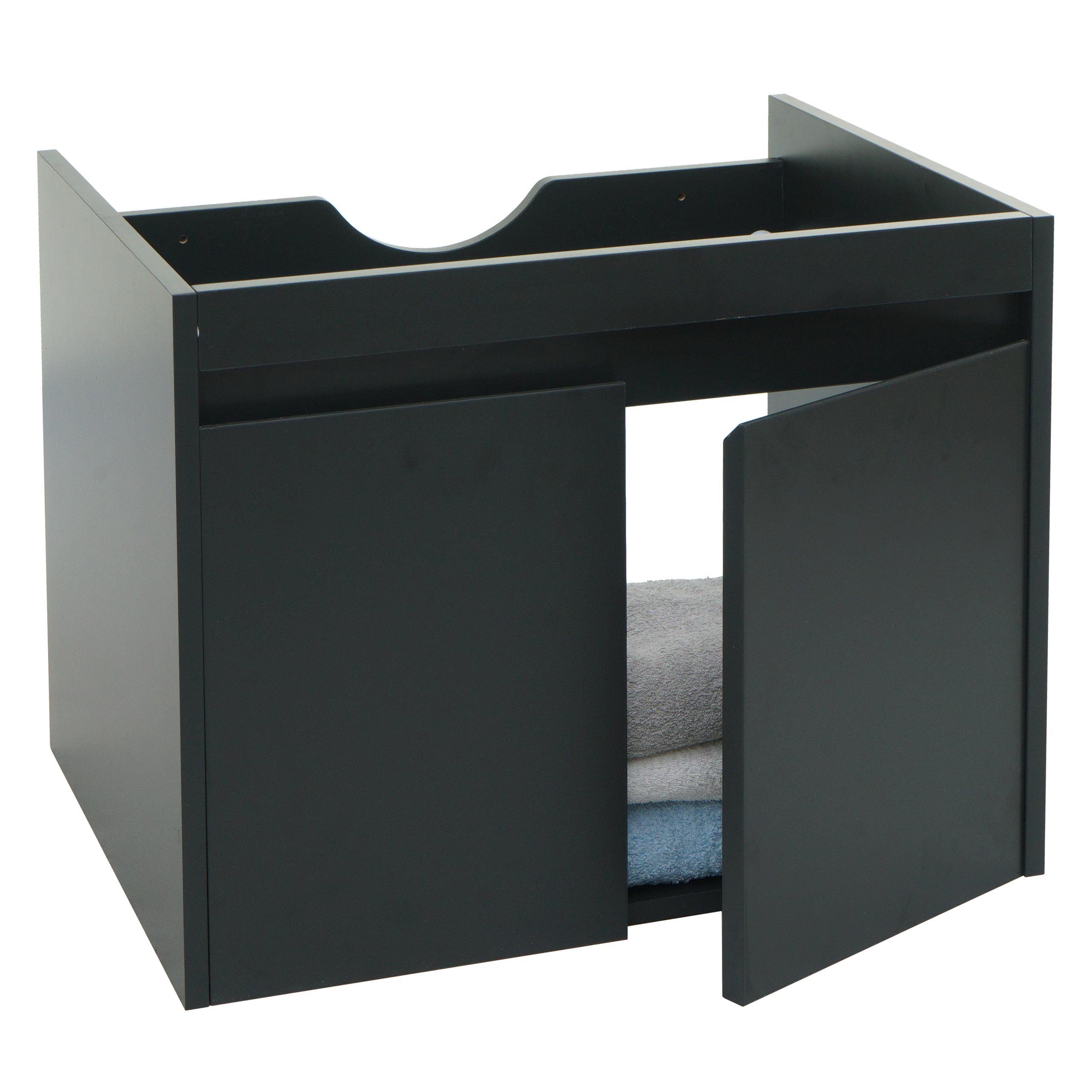 MCW Waschbeckenunterschrank MCW-L86-U Soft-Close-System, Aussparung für Siphon