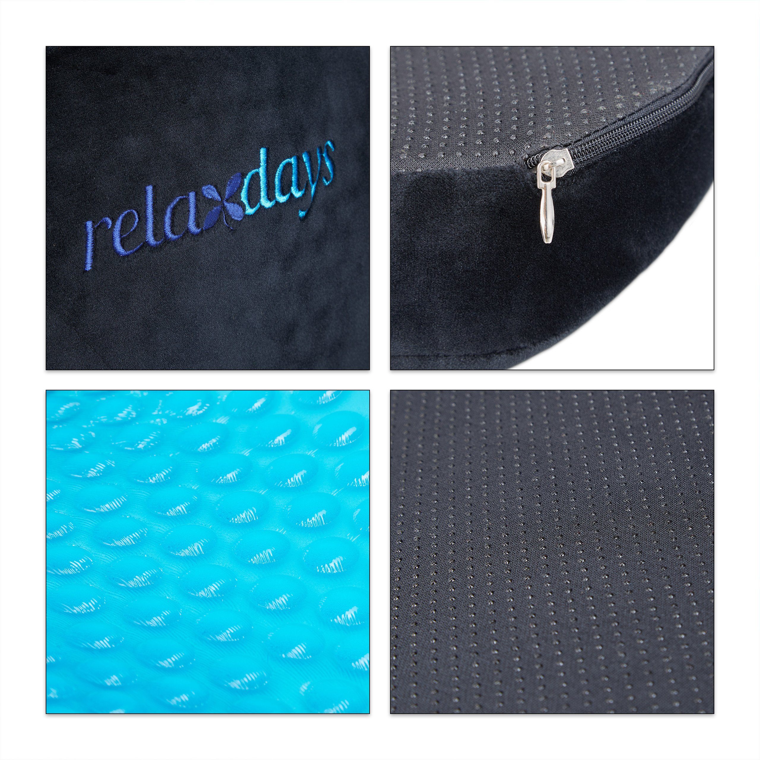 relaxdays Stuhlkissen Ergonomisches Sitzkissen