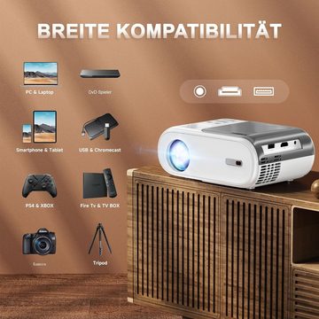 XIWBSY YouTube & Netflix WiFi Bluetooth Heimkino Mini Portabler Projektor (9500 lm, 1980*1080 px, kompatibel mit Android/iOS/Windows/TV Stick/Miracast)