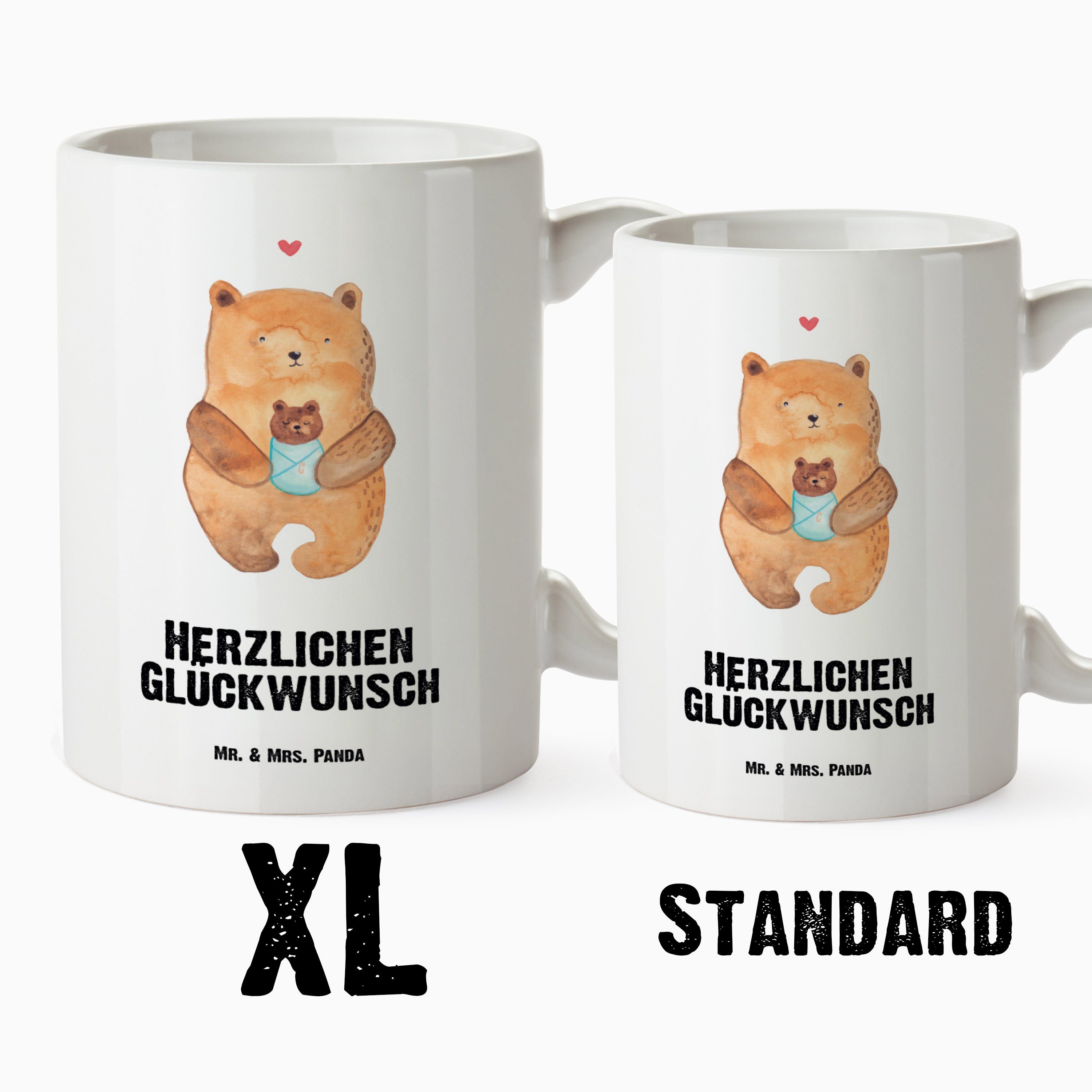 Mr. & Mrs. Panda - Kaffeetasse, Tasse Tasse, mit Tasse XL Grosse - Teet, Keramik Bär Baby Weiß XL XL Geschenk
