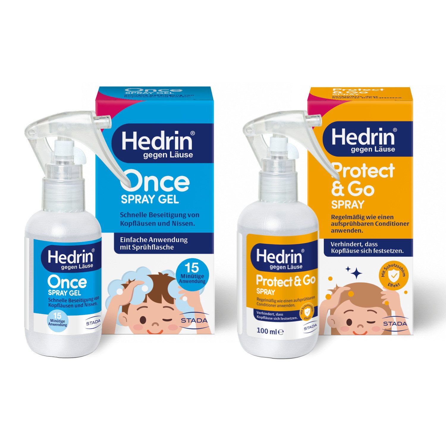 HEDRIN® Körperpflegemittel Vorteilspack (1 ONCE Spray Gel + 1 Protect & Go Spray), 2-tlg.