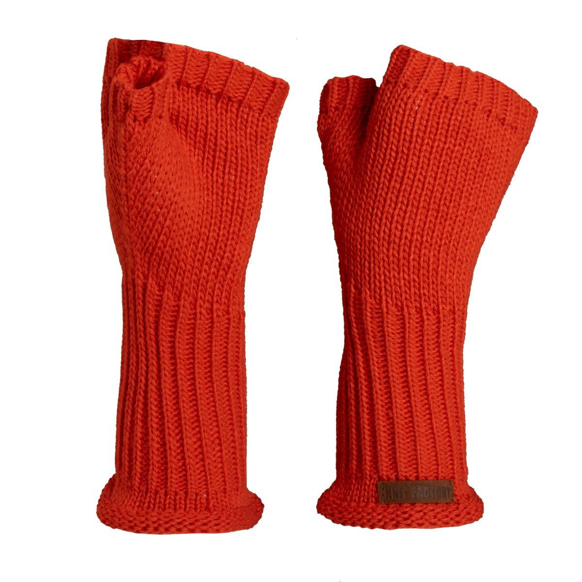 Knit Factory Strickhandschuhe Cleo Handstulpen Grenadine Red One Size (Set, 1-St., Spar-Set) Strick accesoires Wohnen sale winter herbst deko mode Damen Herren