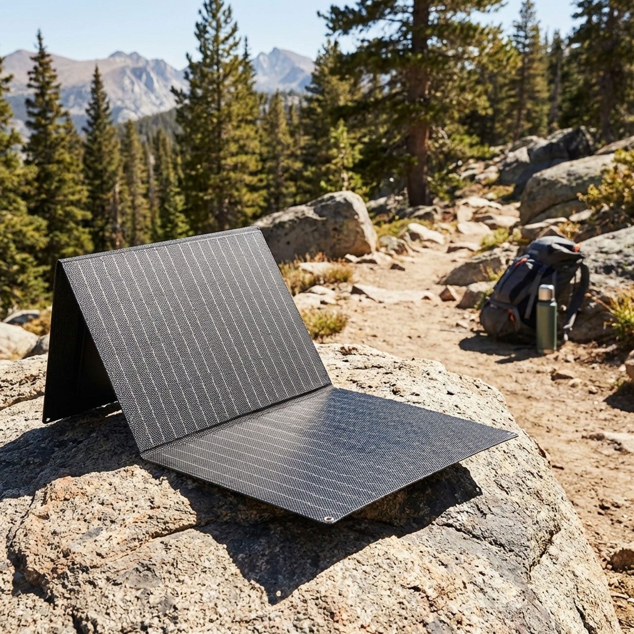 shop'n smile ideoon Solarmodul Faltbares Solarpanel 60W: Tragbares Solarladegerät, MC4 & DC, (1-St), Ösen & Karabinern für Camping