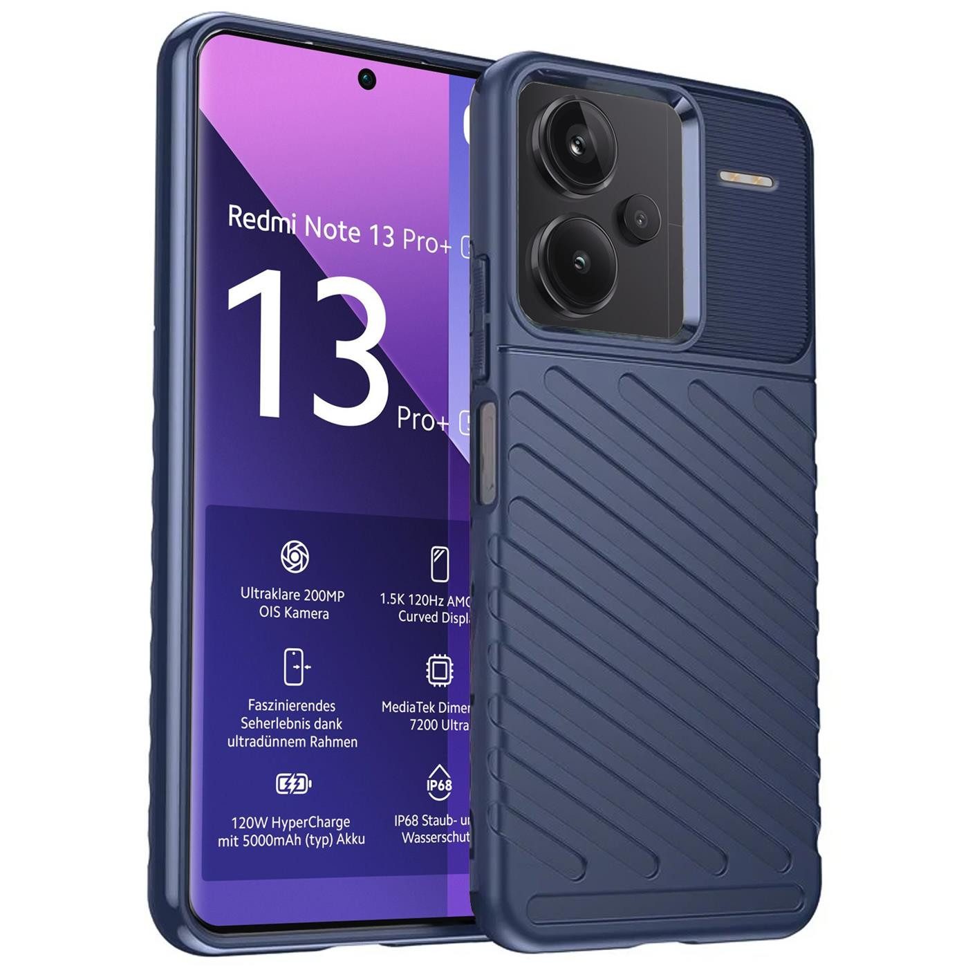 Handyhülle Thunder Hybrid Case für Xiaomi Redmi Note 13 Pro Plus 5G