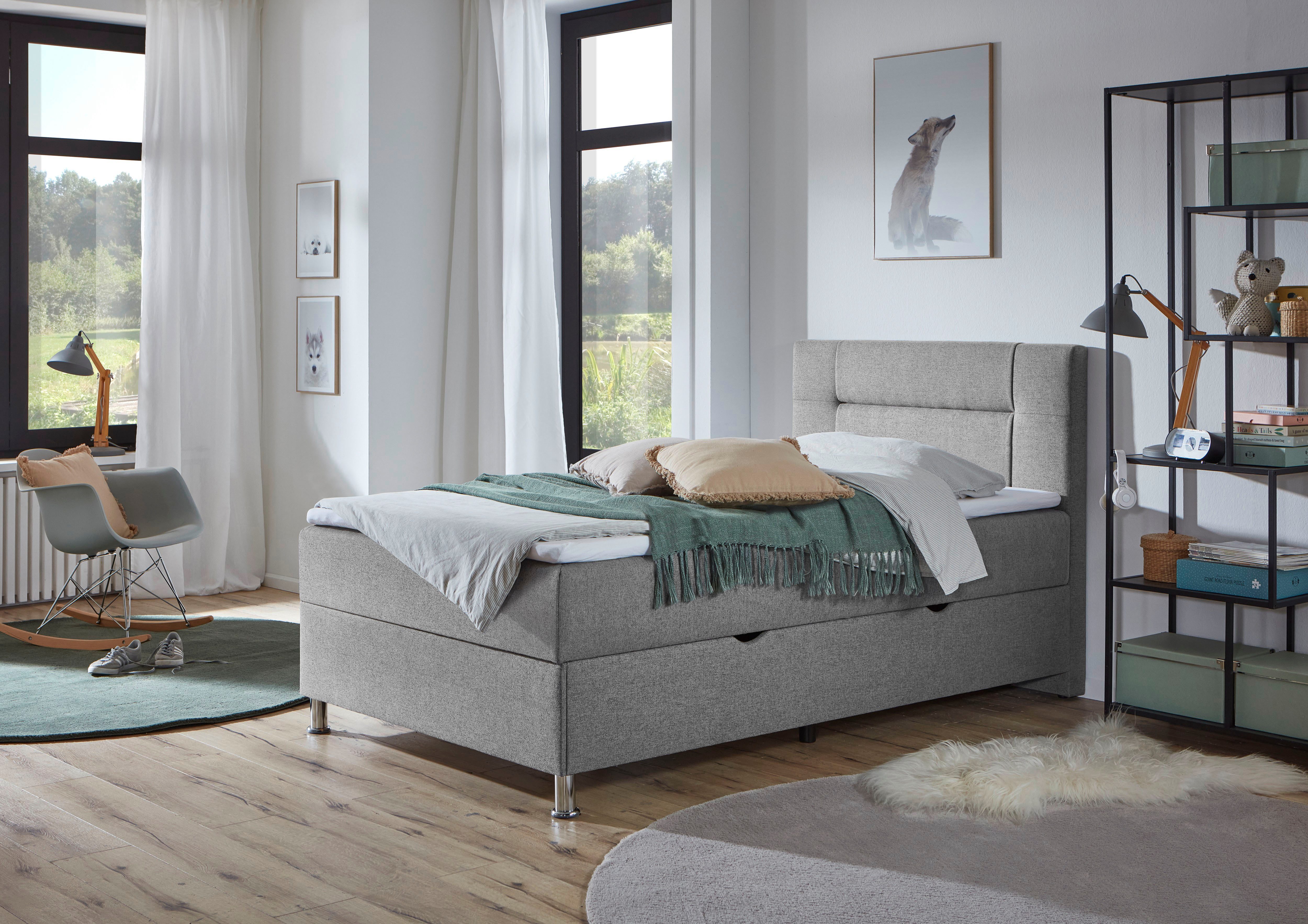 INOSIGN Boxbett Escalon mit Bettkasten, inkl. Topper, erhältlich in den Breiten 120x200cm und 180x200cm