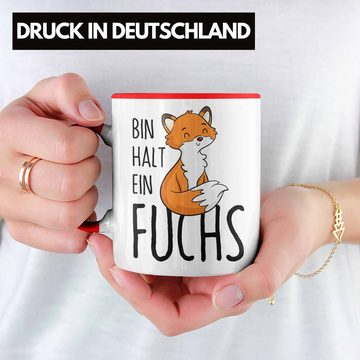 Trendation Tasse Tasse mit Fuchs-Motiv Geschenk für Fuchs-Liebhaber Ich Bin Halt Ein Fu