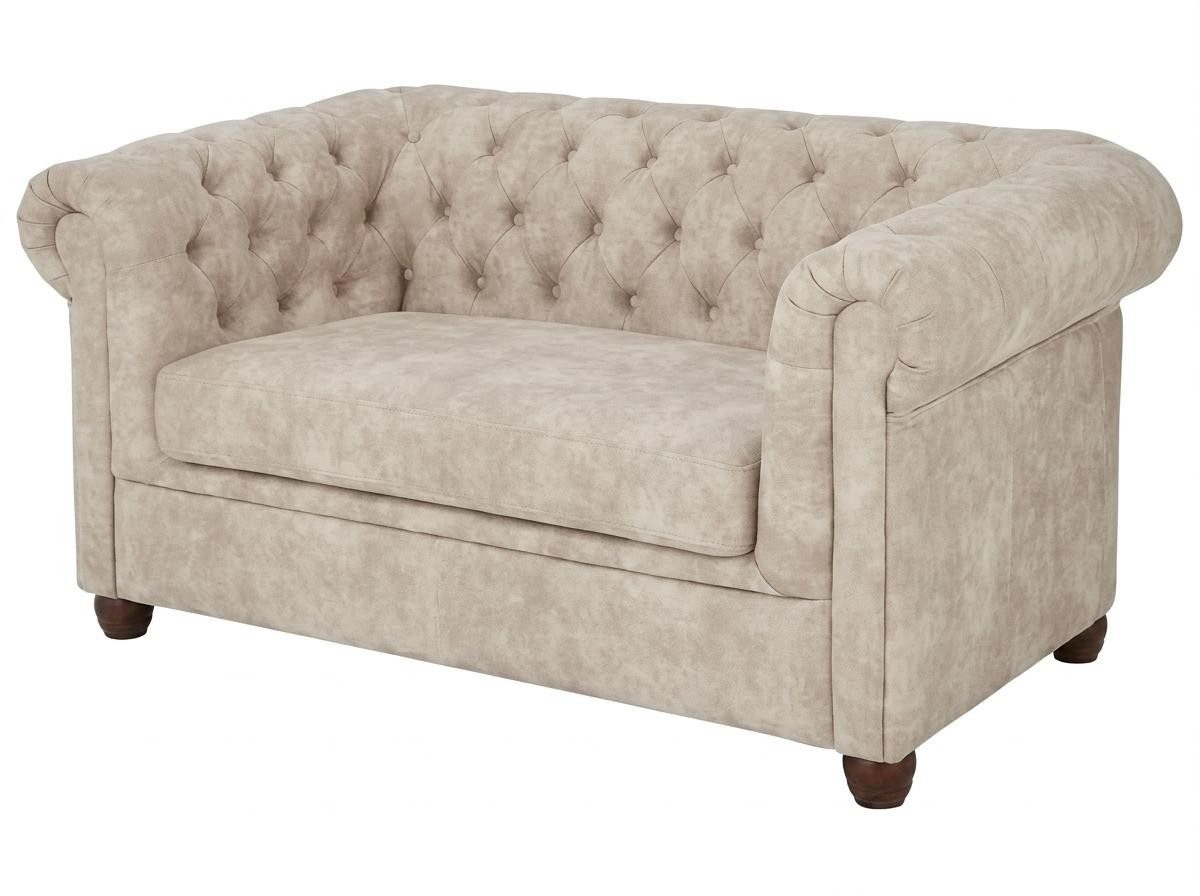 Xlmoebel Chesterfield-Sessel Beiges Chesterfield-Sofa im klassischen Design mit Steppung (1-St), Made in Europa