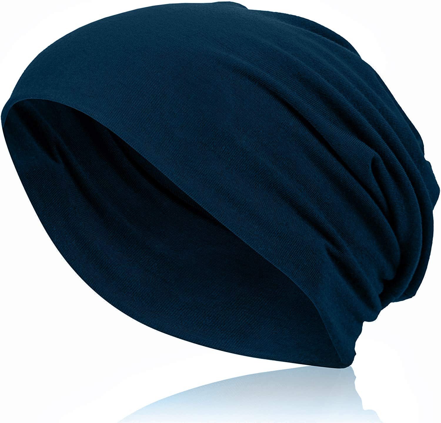 Ted Williams Beanie Marineblaue Unisex-Strickmütze aus weichem Jersey (1-St) Marineblaue Unisex-Beanie aus Jersey-Gewebe