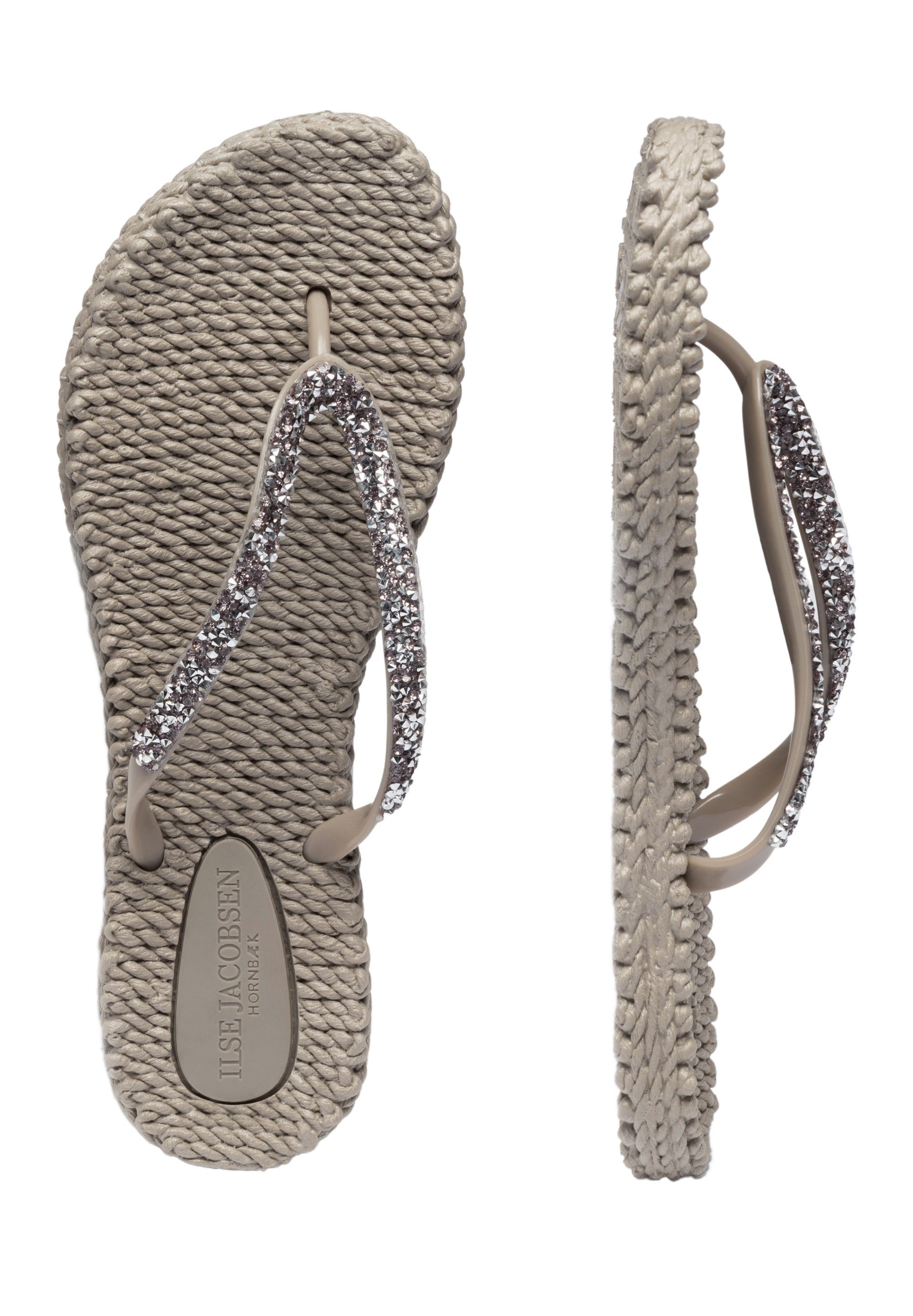 Ilse Jacobsen CHEERFUL03G Zehentrenner Leicht & flexibel, Massageeffekt, mit Glitzer, hoher Tragekomfort