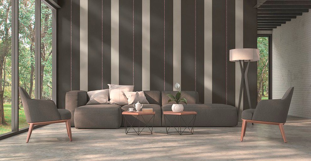 Architects Paper Vliestapete Ribbon, glatt, Streifen, gestreift, mehrfarbig, Streifentapete Tapete Designer Tapeten Wohnzimmer Schlafzimmer Küche