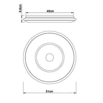 etc-shop LED Deckenleuchte, Warmweiß, LED Deckenleuchte Kristall Deckenlampe Designlampe