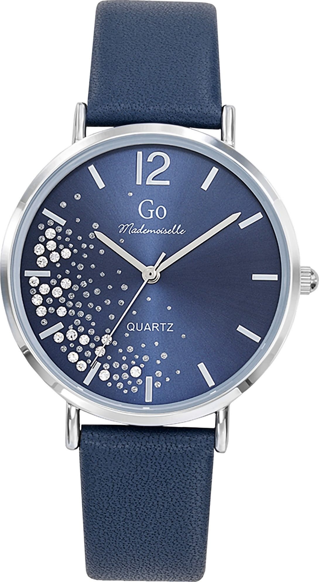 Girl Only Quarzuhr Girl Only Damenuhr Leder blau, (Analoguhr), Damenuhr GO blau, mittel (ca. 36mm) Lederarmband, Elegant-Style