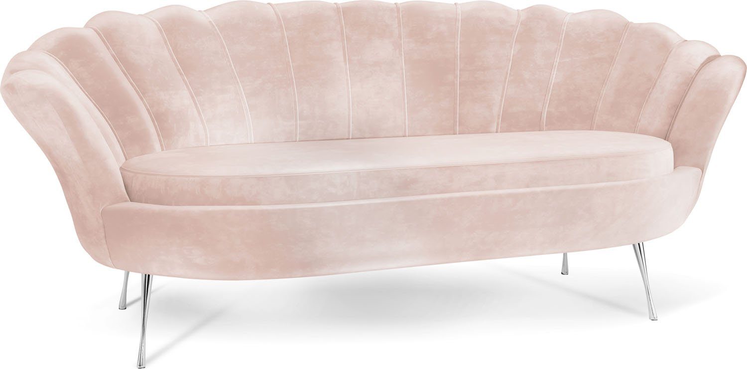 WFL GROUP Sofa Muschel, Samt 3-Sitzer günstig online kaufen