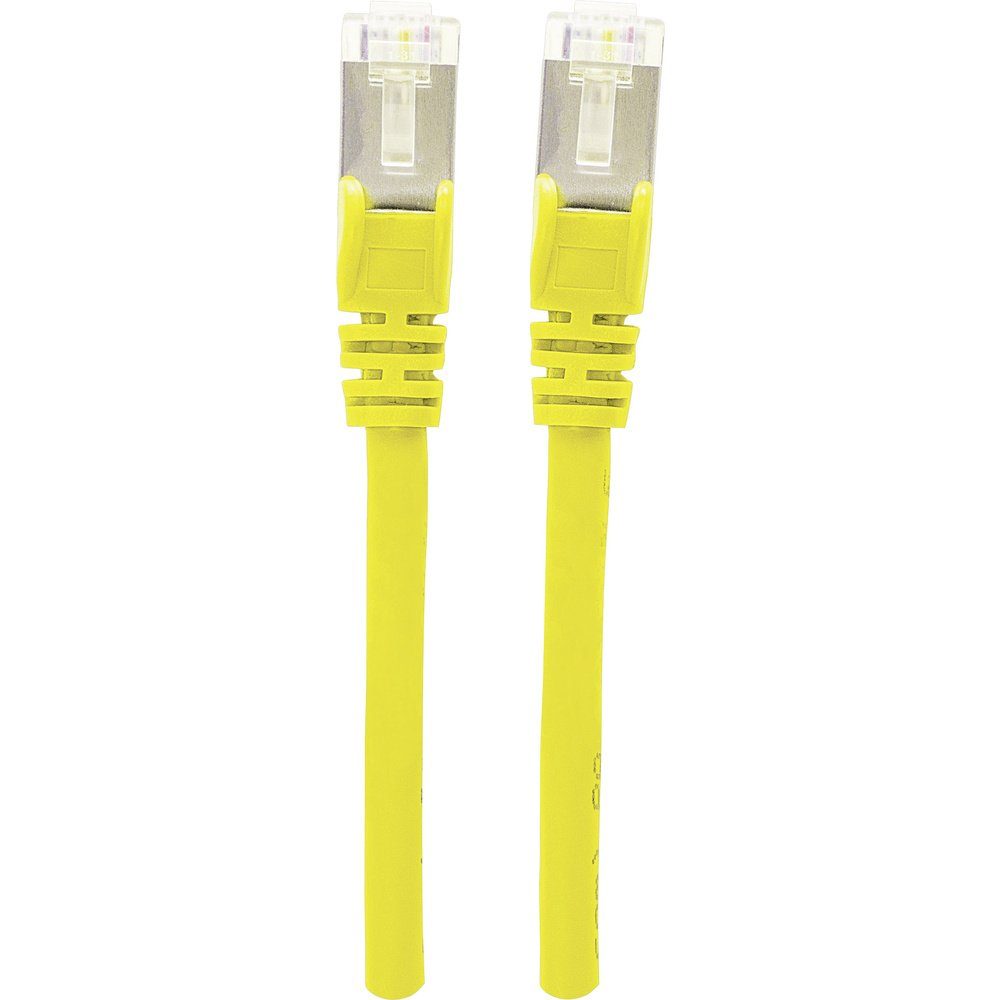 Intellinet Intellinet 740890 RJ45 Patchkabel CAT 6a S/FTP 3.00 m Gelb Folienschir Netzkabel, (300.00 cm)