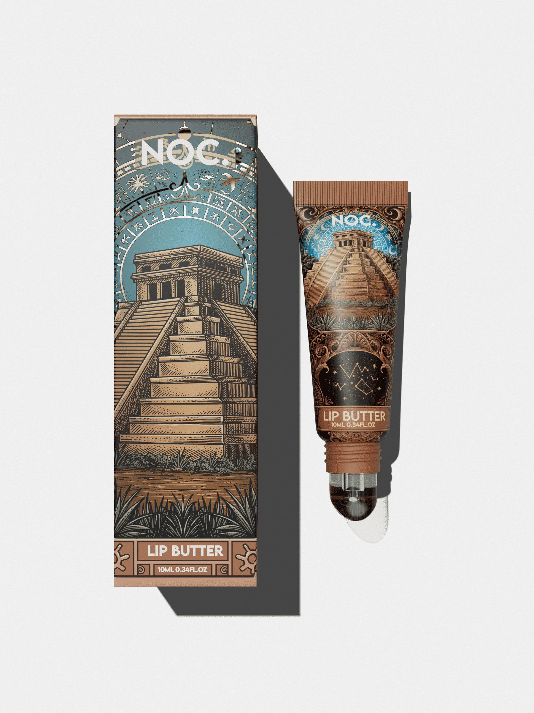 NOC. Cosmetics Lippenbalsam NOC. Lip Butter mit Peptiden 10 ml, 1-tlg., mit Palmitoyl Tripeptide-1, Squalan, Sheabutter und Vitamin E