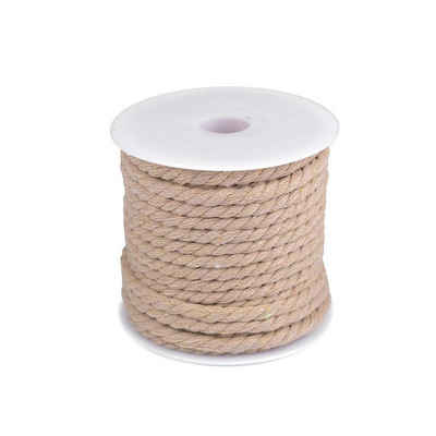 maDDma 15m Baumwollschnur gedreht Seil, naturfarben