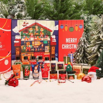 BODY & EARTH Adventskalender, 24 SPA-Produkte & Accessoires für Frauen - Handcreme Körperlotion, uvm