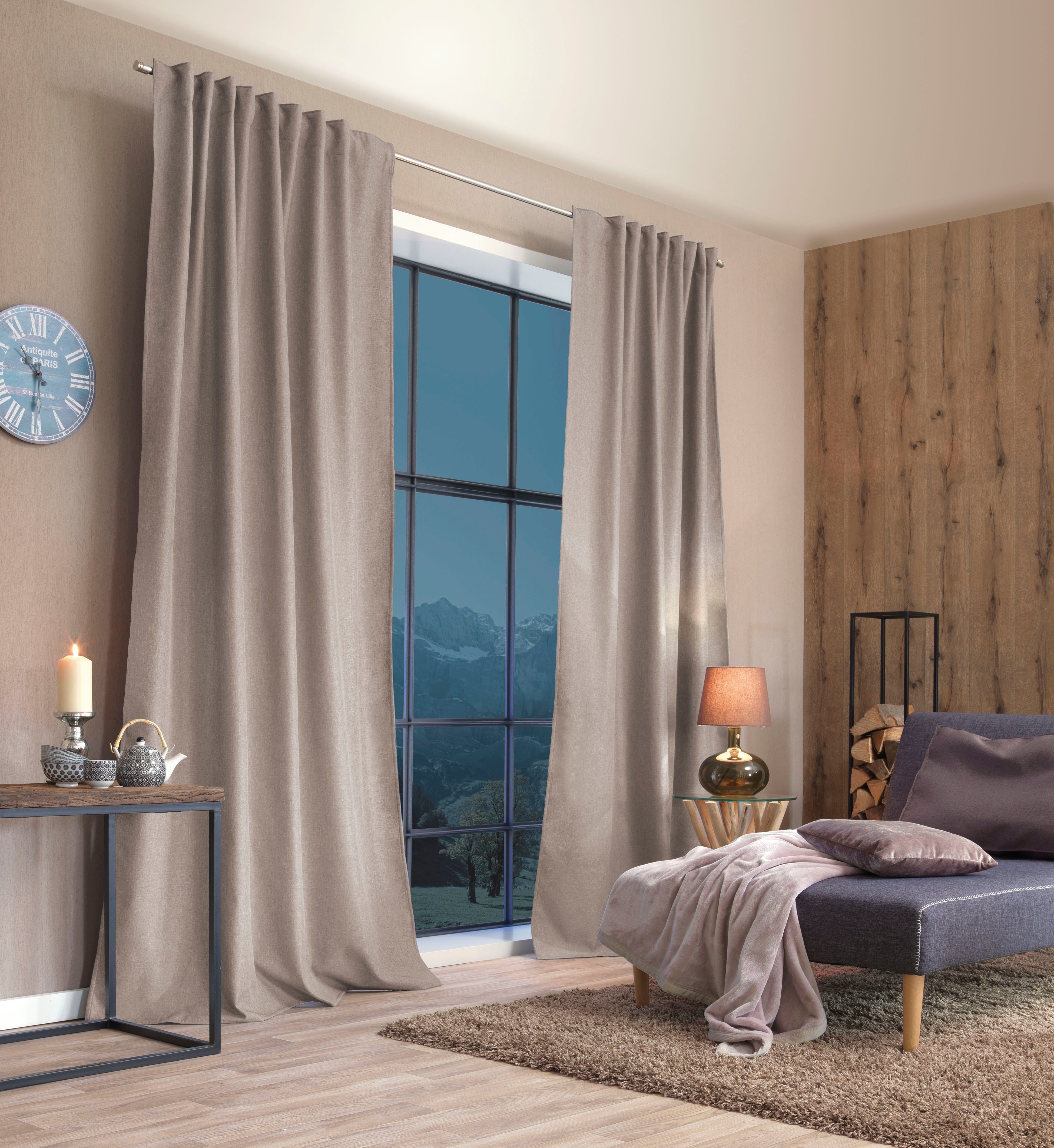 Home Basics Gardine ESKIMO (1 St), Multifunktionsband, blickdicht, Polyester, Thermostoff Uni ESKIMO