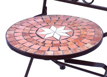 DanDiBo Gartenstuhl Gartenstuhl Metall Mosaik Merano Stuhl 12002 H-95 cm Metallstuhl