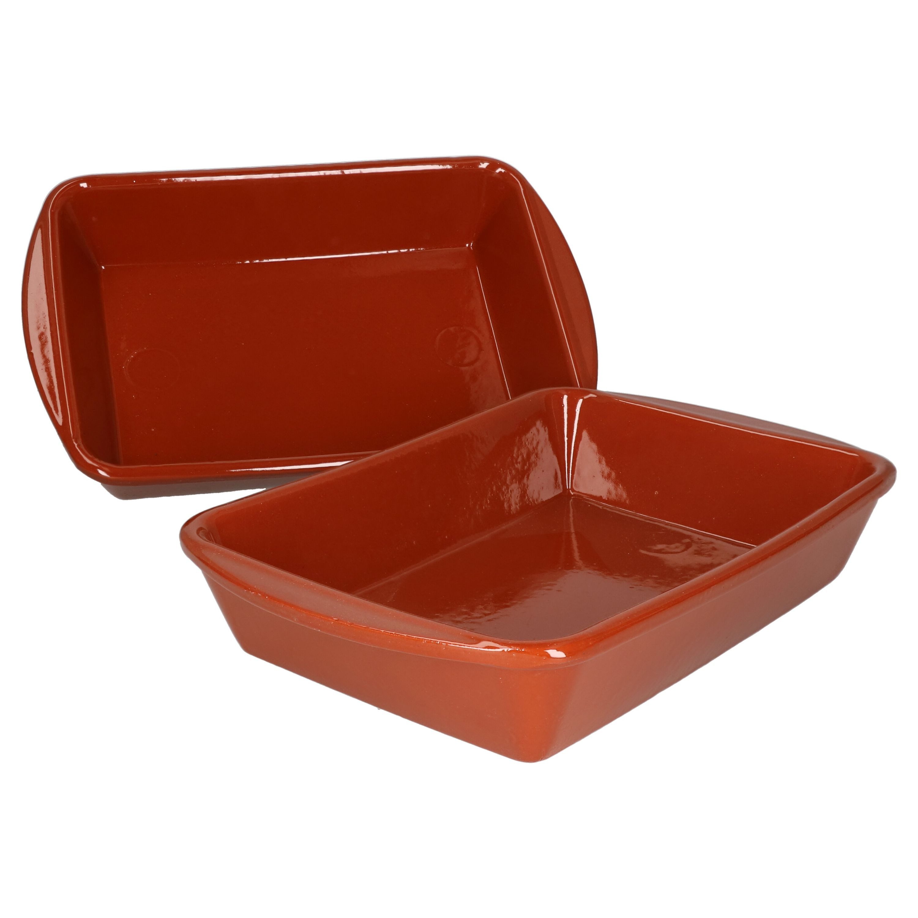 MamboCat Auflaufform 2er Set Auflaufform Ton 26x19cm - 99522, Steingut
