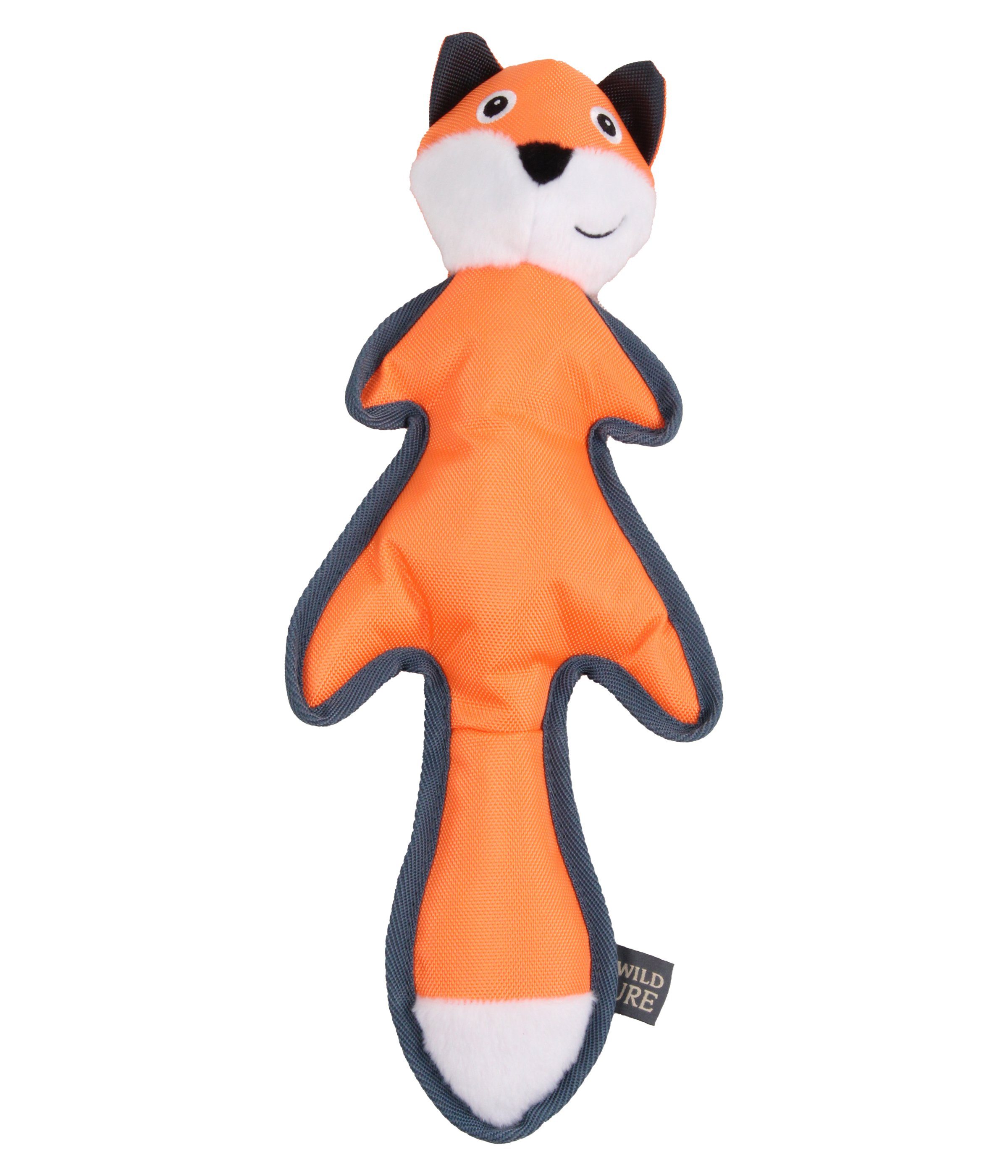 Dehner Tier-Beschäftigungsspielzeug Fox mit Quietscher, 42 x 18 x 7 cm, Baumwolle, Oxford-Baumwolle