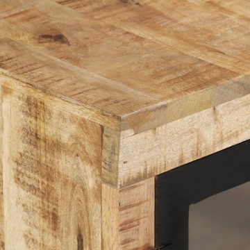furnicato Sideboard Braun und Schwarz 160x30x76 cm Massivholz Mango