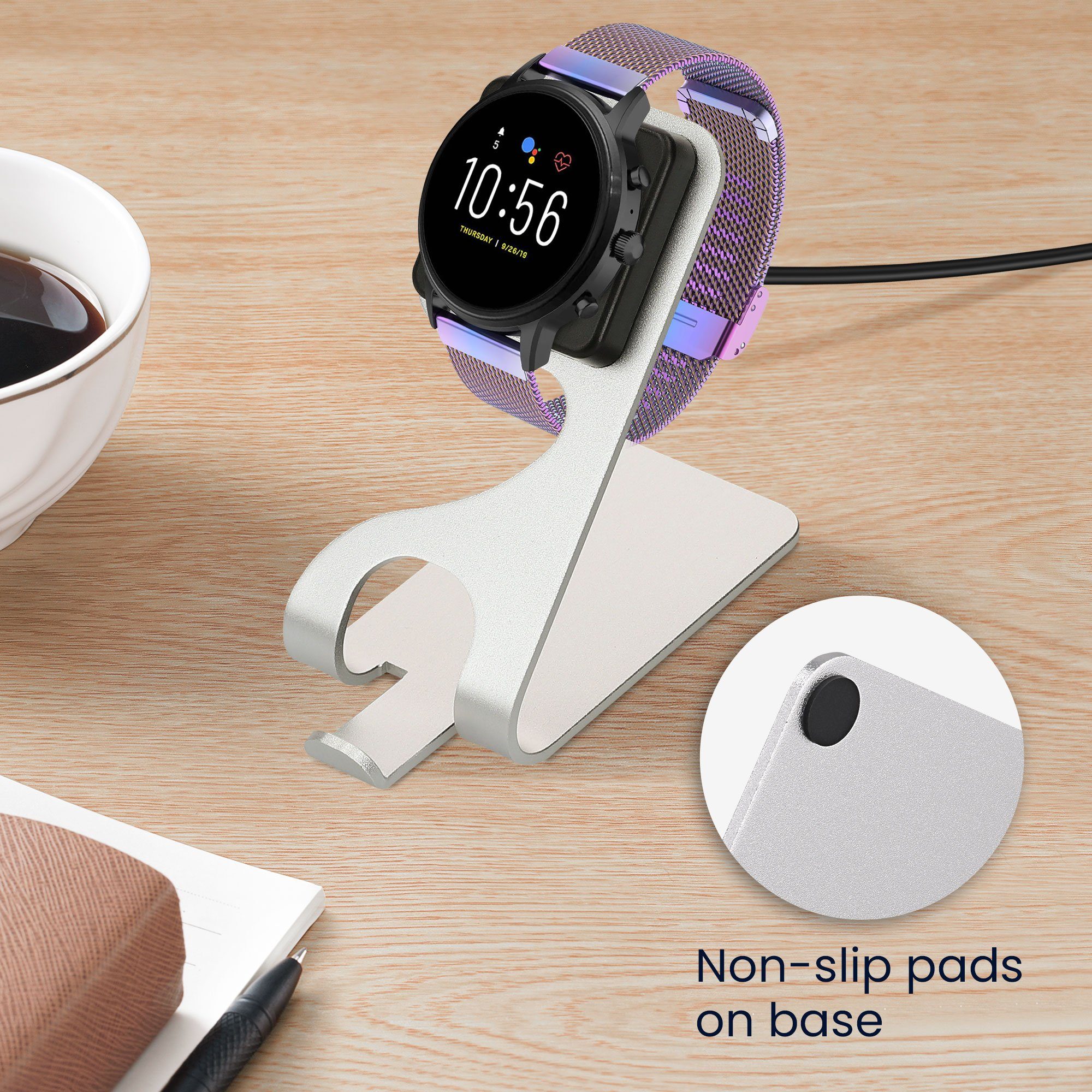 kwmobile USB Ladegerät für Fossil Gen 4 / Gen 5 / Michael Kors Runway MKT0002 Smartphone-Ladegerät (1-tlg., USB Kabel Charger Stand - Smart Watch Ladestation - mit Standfunktion)