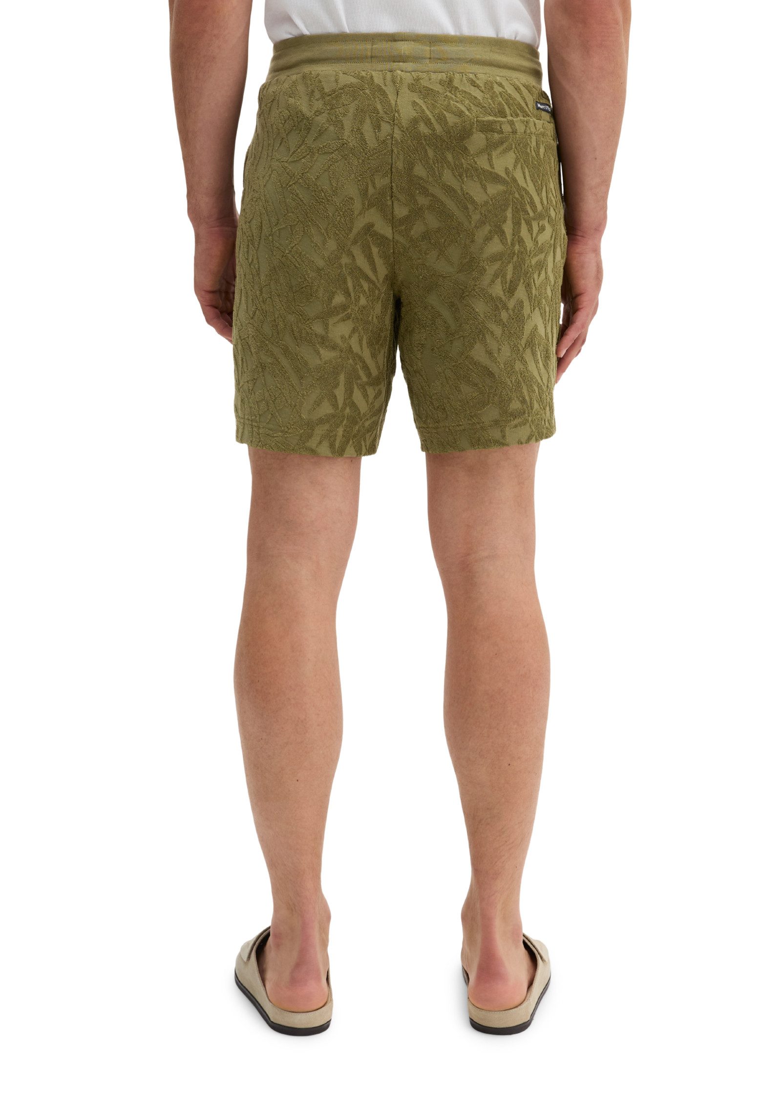 Marc O'Polo Shorts mit weichem Frottee-Blattmuster – Bild 3 von 5