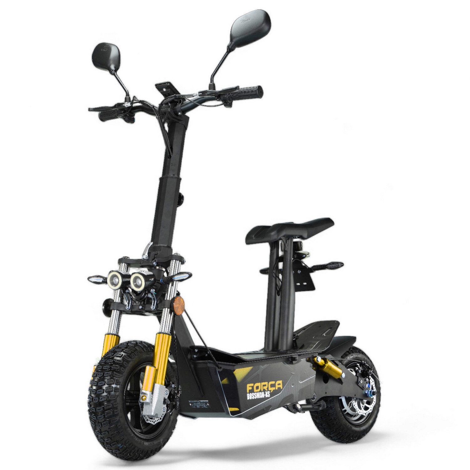 Forca E-Scooter Forca Bossman-XS 2.0 E-Scooter (45 km/h) – Straßenzugelassen, 45 km/h, mit Straßenzulassung