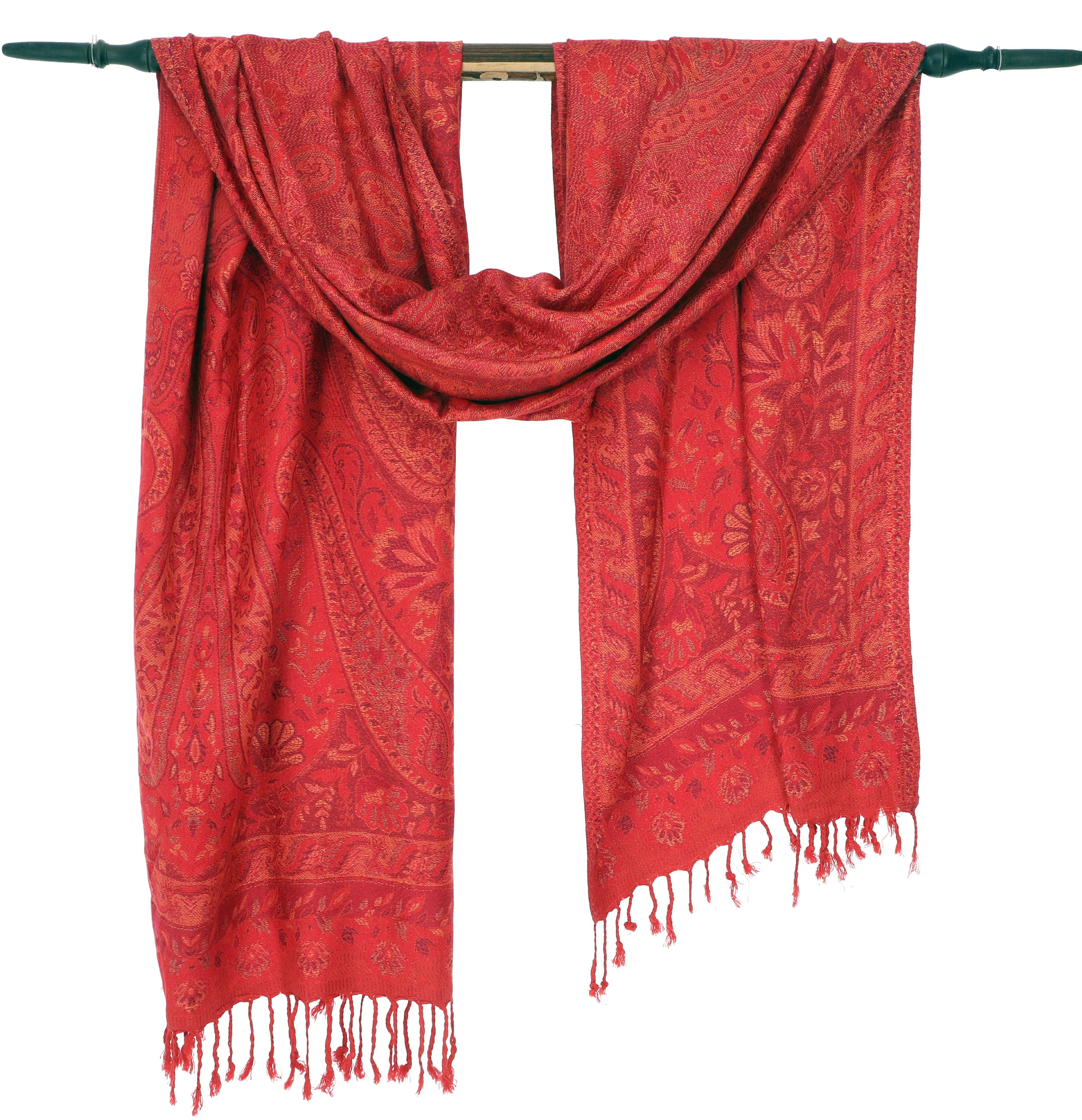 Guru-Shop Halstuch Indischer Schal, Stola mit Paisley Muster,..