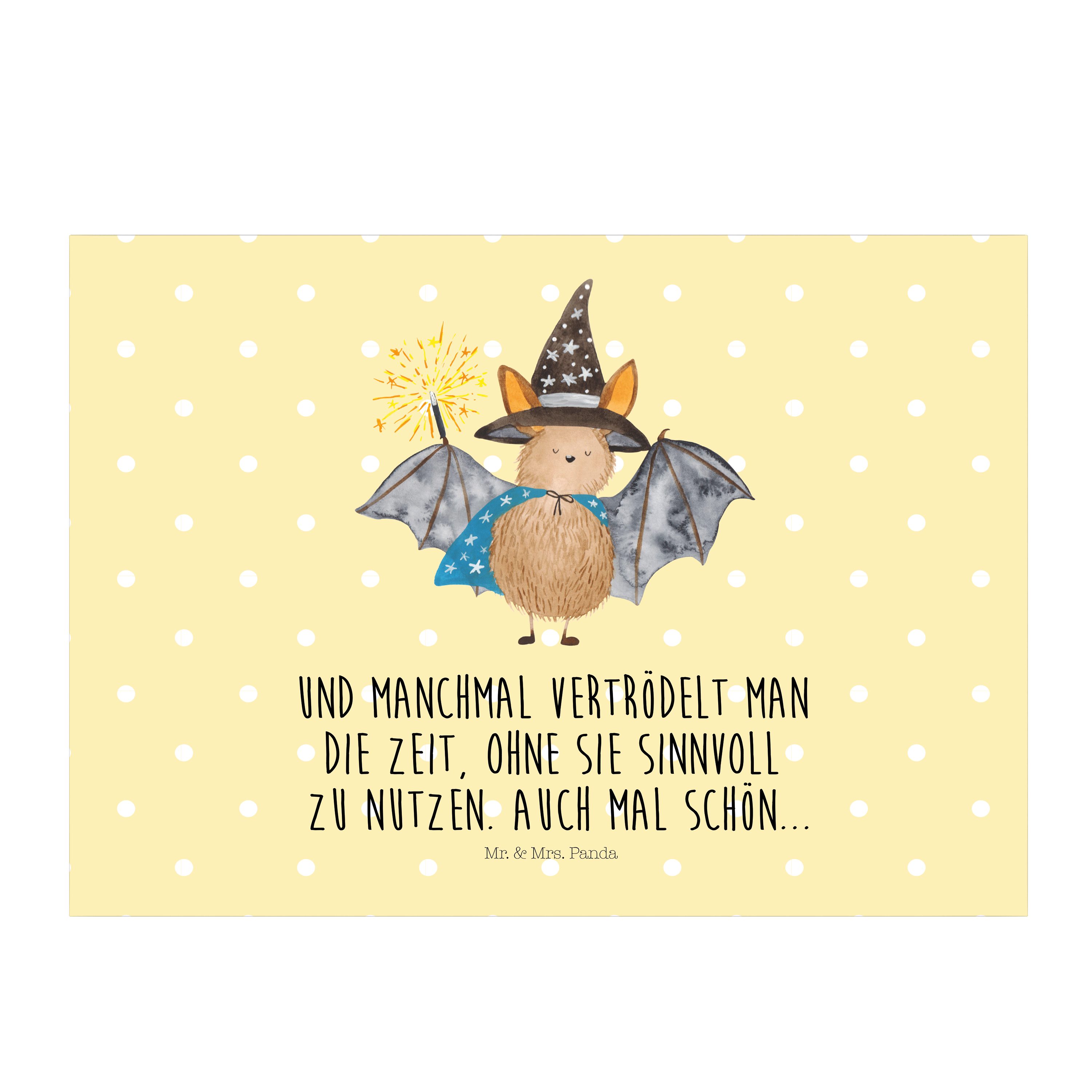 Mr. & Mrs. Panda Radiergummi »Fledermaus Zauberer Gelb Pastell