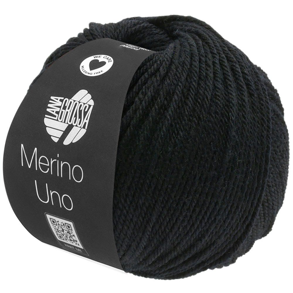 LANA GROSSA MERINO UNO Häkelwolle, 125 m (Extrafeine Merinowolle mit Superwash-Ausrüstung), 50 g