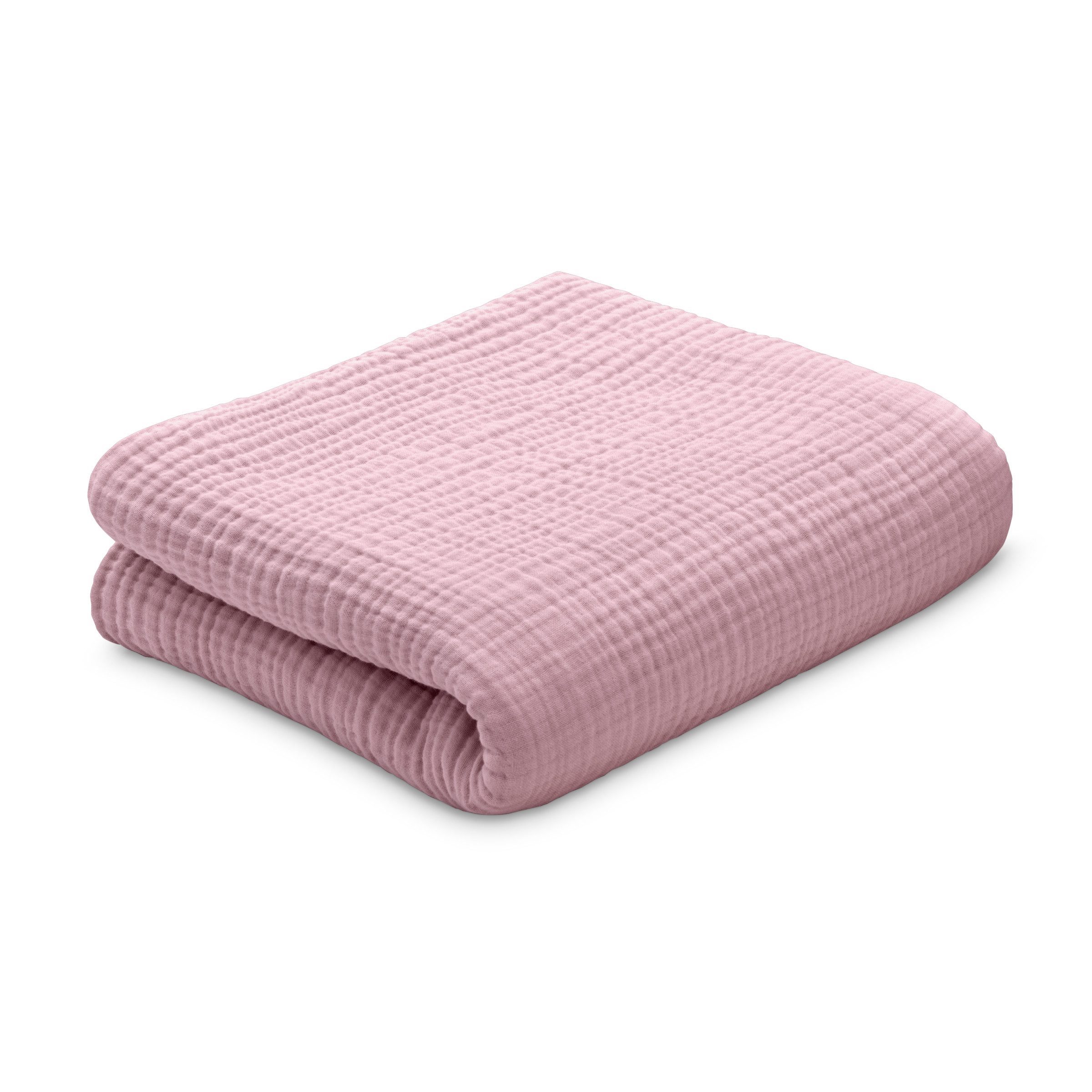 Ehrenkind Tagesdecke Sofadecke aus 100 % Bio-Baumwolle, 4-lagiger Musselin mit natürlicher Crinkle-Optik