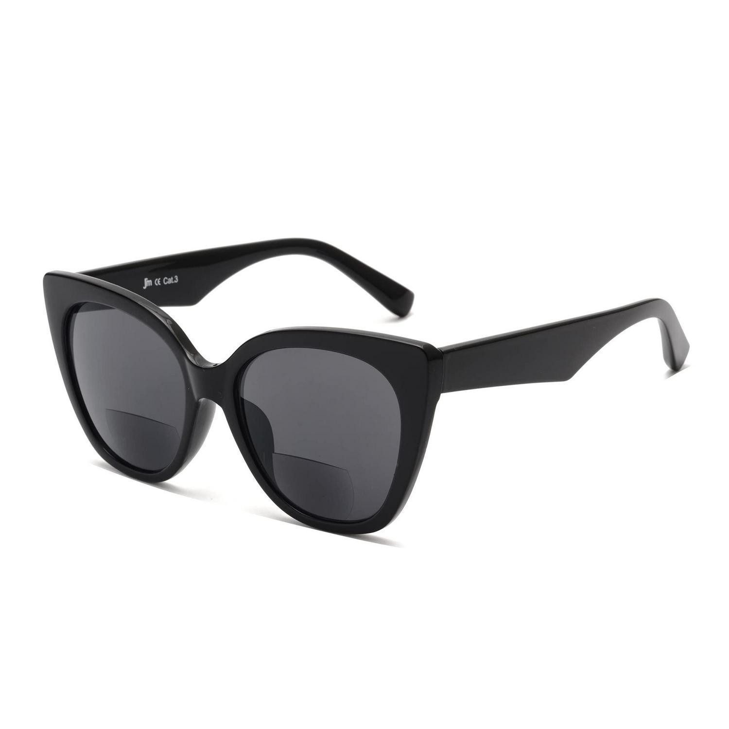 LuxusKollektion Lesebrille Lesebrille Cateye Bifokal Schwarz +1.75
