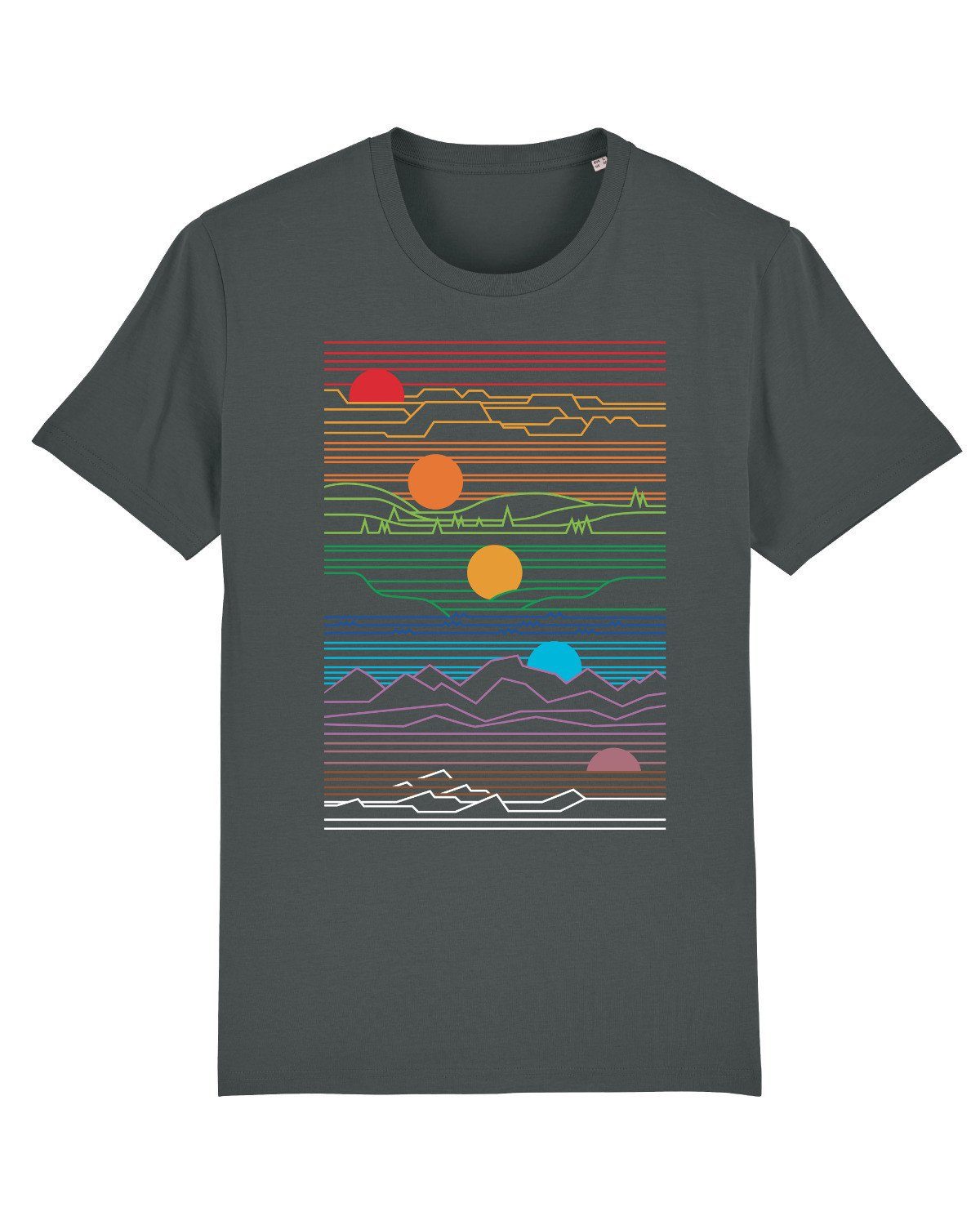 Apparel antrazit And (1-tlg) Sun wat? Print-Shirt Moon