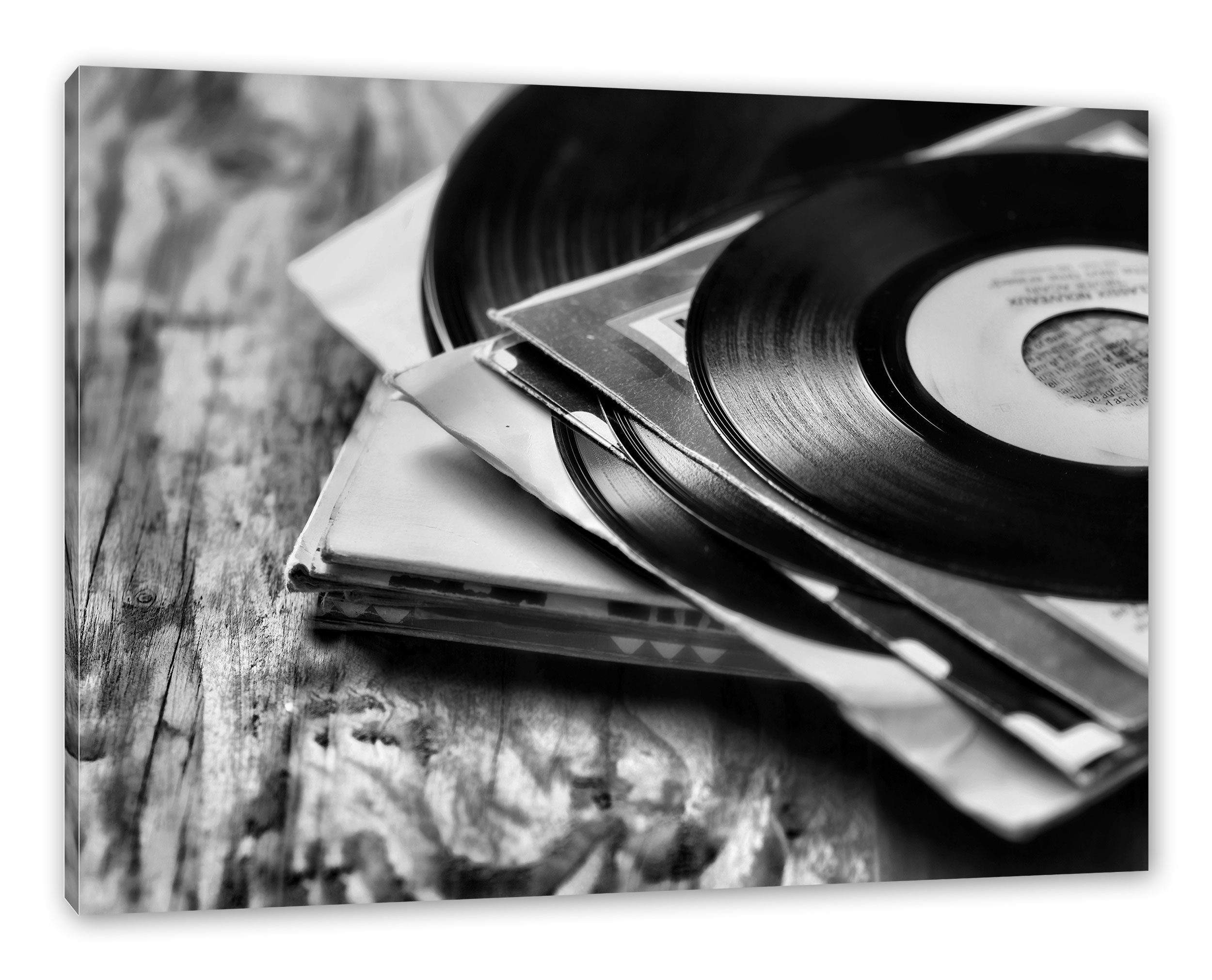 Mixtape, St), Leinwandbild Zackenaufhänger Schallplatte, inkl. DJ DJ, fertig Pixxprint Mixtape, bespannt, Schallplatte, (1 Leinwandbild