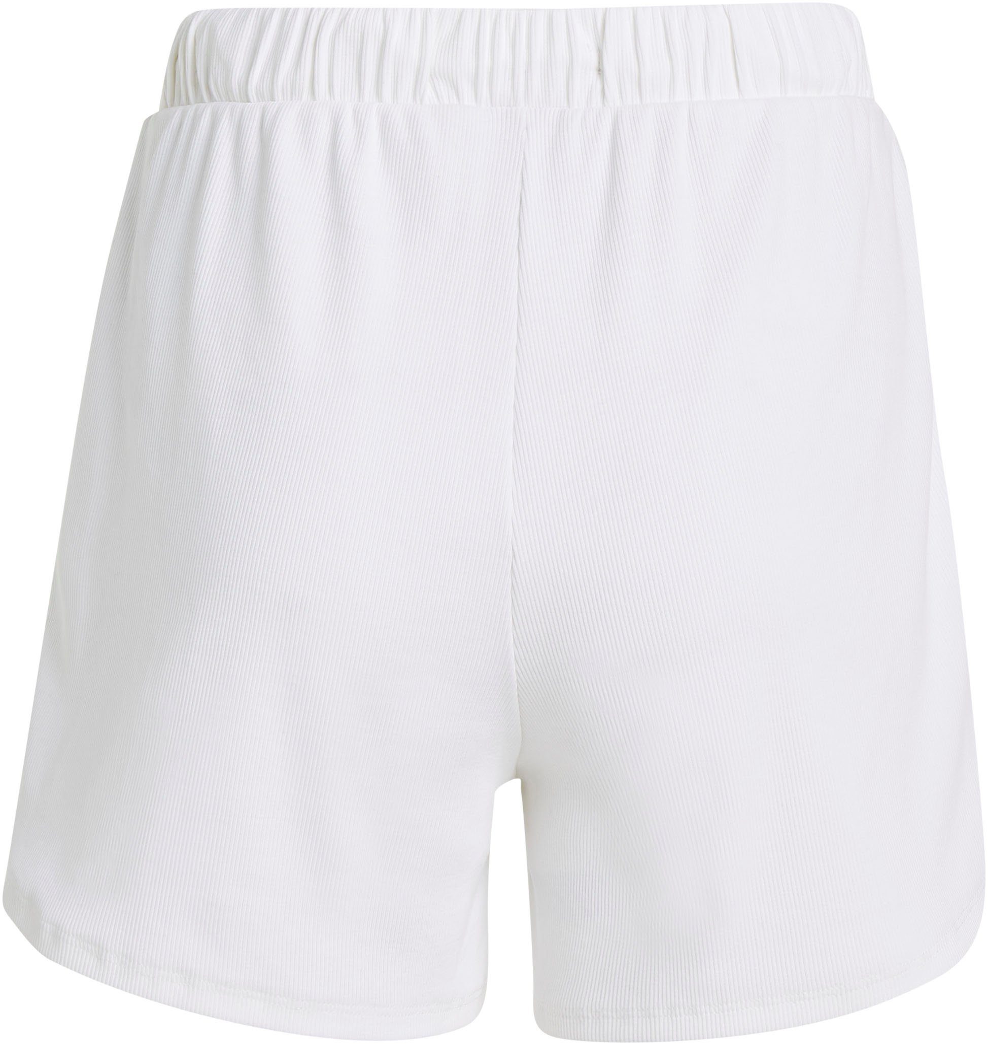 Calvin Klein Bright RIB Shorts LOOSE Jeans White BADGE SHORT