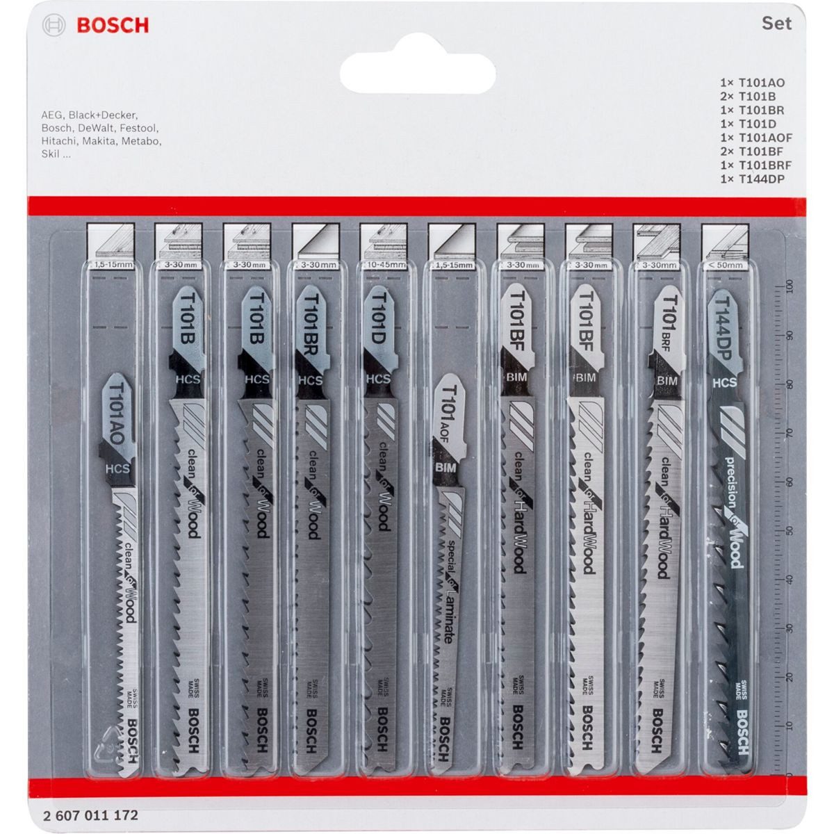 BOSCH Stichsägeblatt Blister Set STB 10-Stk. clean