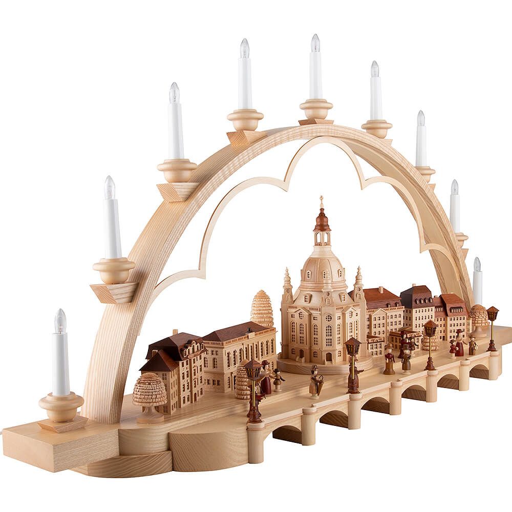 Müller Kleinkunst GmbH Seiffen Schwibbogen Schwibbogen Alt Dresden (230 Volt - 103cm) von Müller Kleinkunst