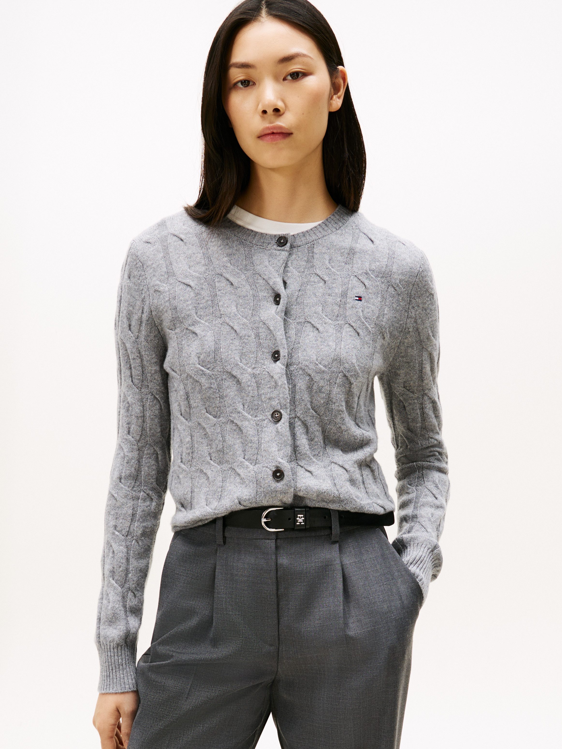 Tommy Hilfiger Strickjacke SOFT WOOL CABLE günstig online kaufen