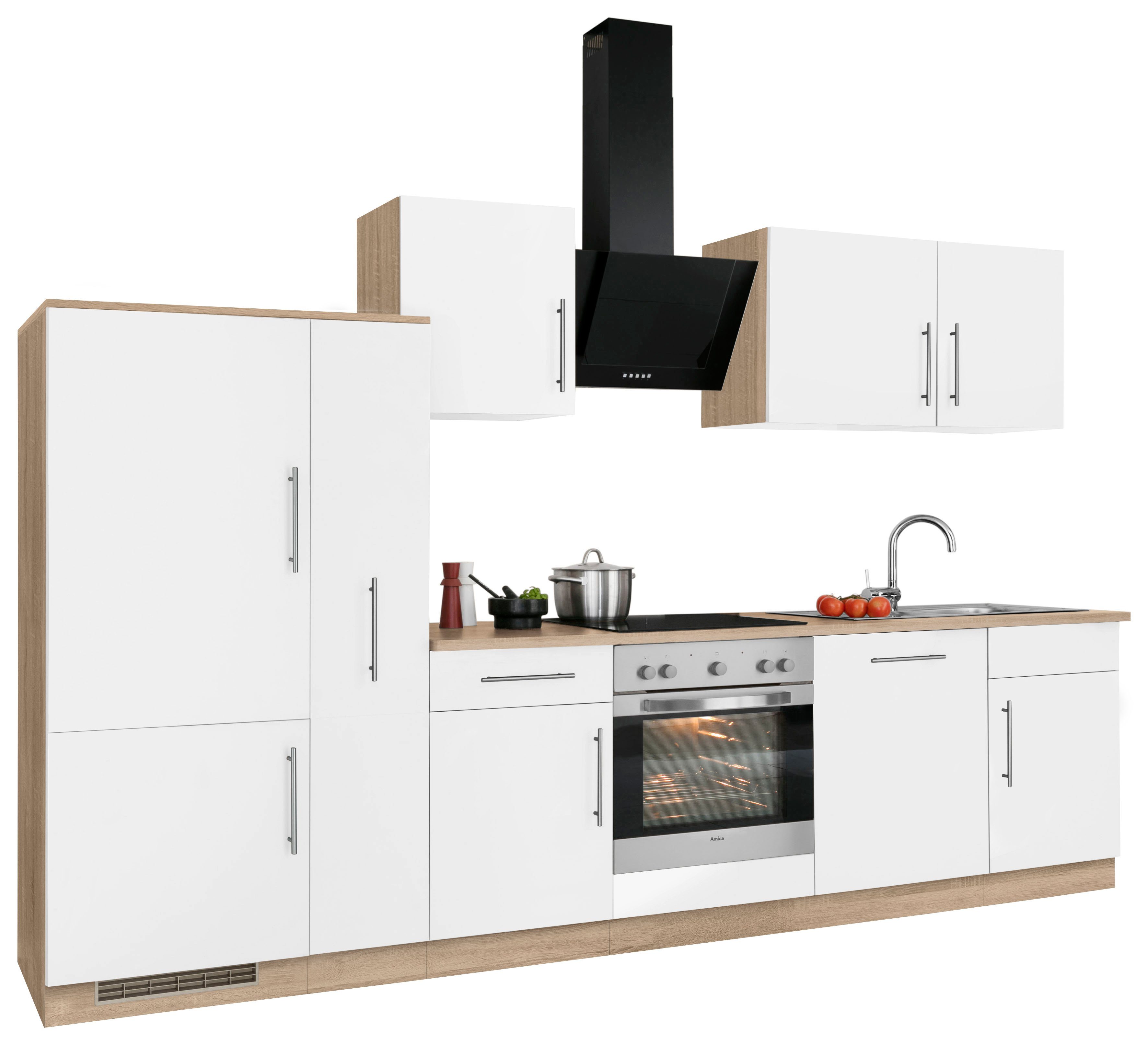 wiho Küchen Küchenzeile Cali, ohne E-Geräte, Breite 310 cm