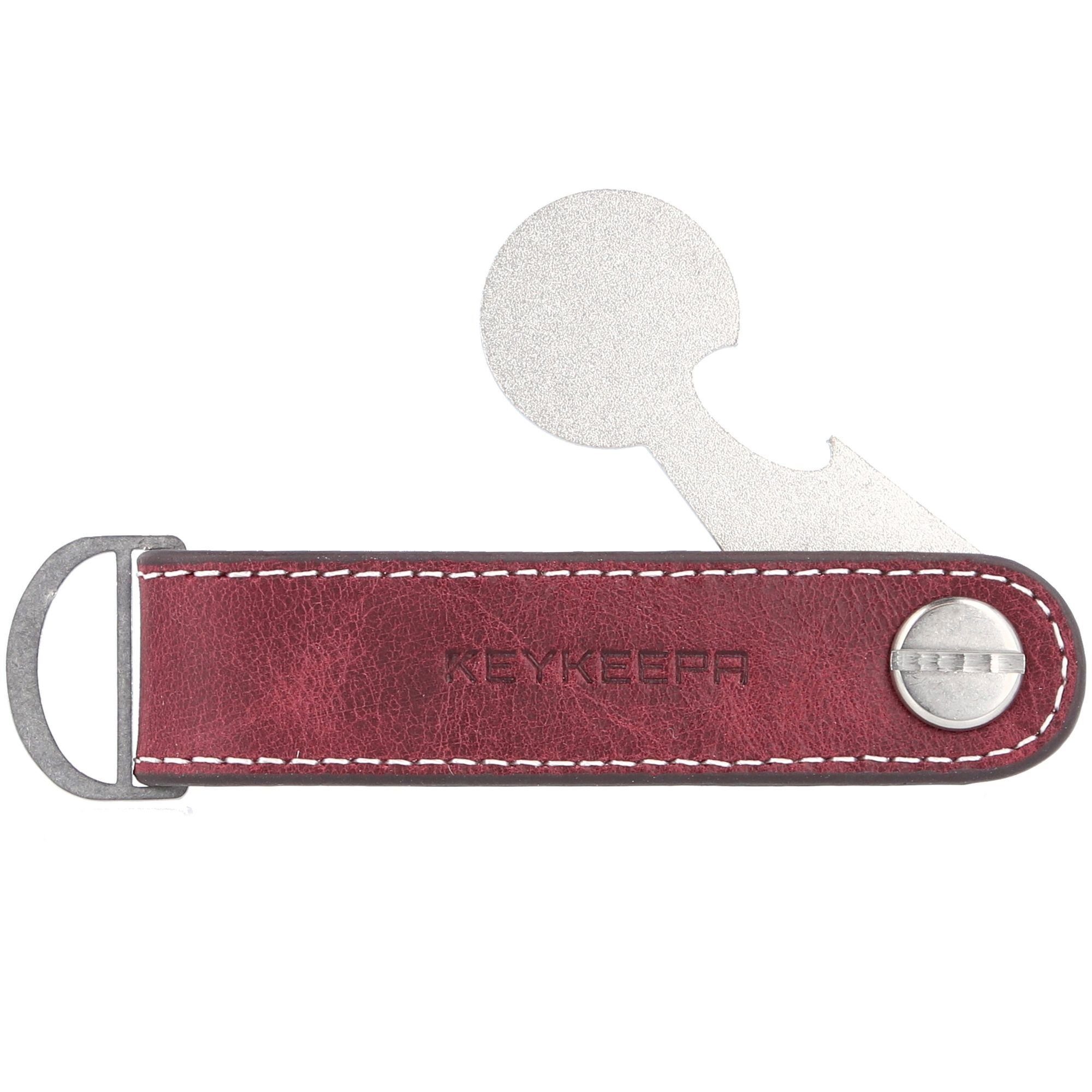 merlot Leder red Schlüsseltasche Loop, Keykeepa