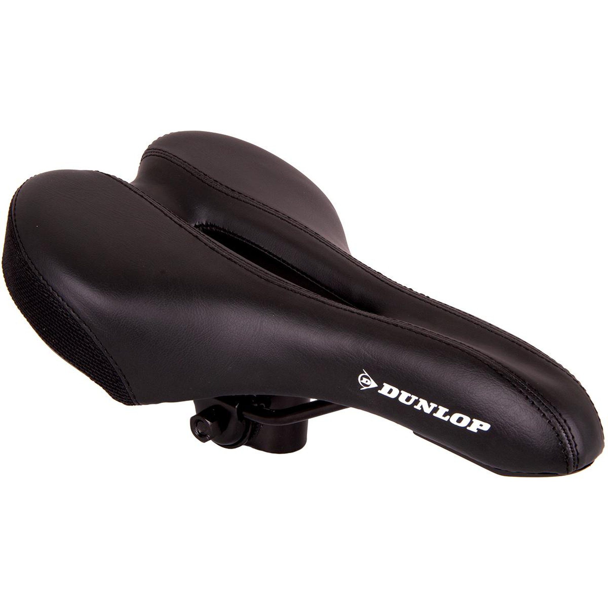 EDCO Fahrradsattel Dunlop MTB Fahrradsattel Comfort Zone schwarz 27x16,5 cm, Ergonomische Form, leichte Dämpfung, stabiler Kunstlederbezug