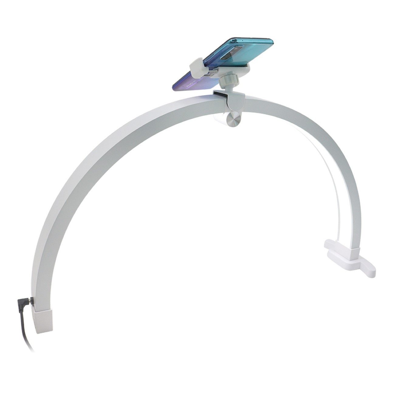 ayex UV-Reflektorlampe Halbmond Beauty Light + Handyhalterung zB. Nagelkunst Wimpern white