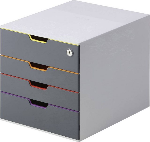DURABLE Schubladenbox Durable VARICOLOR SAFE 760627 Schubladenbox Grau DIN A4, DIN C4, Folio